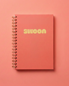 Pink spiral-bound Swoon journal